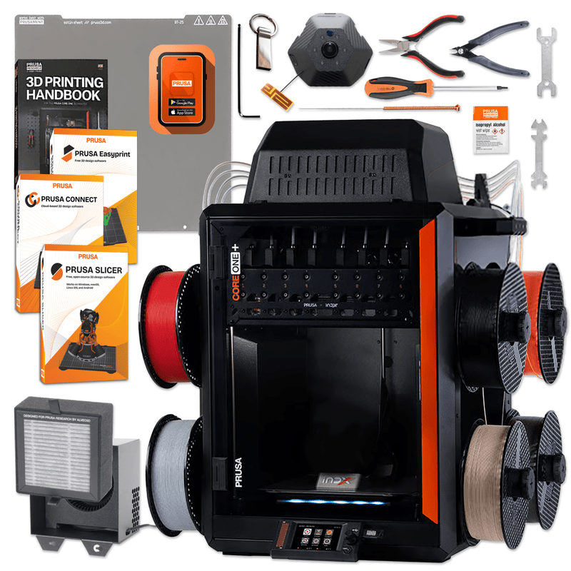 Prusa CORE One+ (Gen 2) 3D Printer with INDX 8-Toolhead Changer With CameraWith Advanced Filtration Swing Design 1