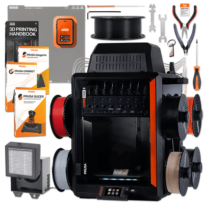 Prusa CORE One+ (Gen 2) 3D Printer with INDX 8-Toolhead Changer Without CameraWith Advanced Filtration Swing Design 2