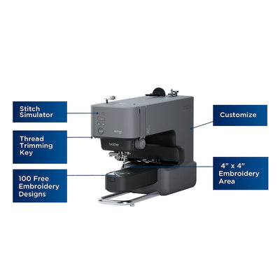 REFURBISHED Brother Skitch PP1 4" x 4" Embroidery Machine Brother Sewing Bundle Brother 