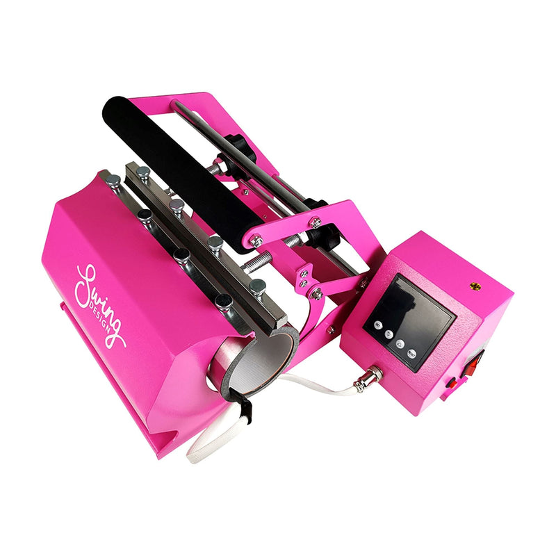REFURBISHED Swing Design 20oz & 30oz Tumbler Heat Press - Pink Heat Press Swing Design 