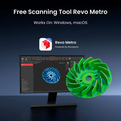 Revopoint MetroX Blue Laser & Full-Field Handheld 3D Scanner Swing Design 13
