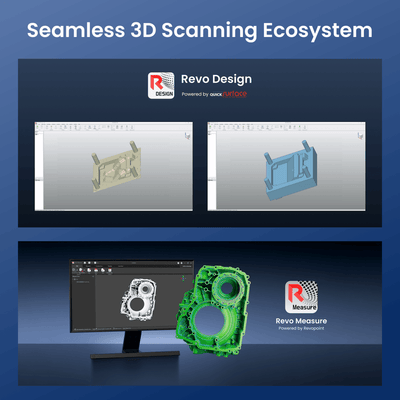 Revopoint POP 4 Premium Edition 5-in-1 Handheld Wireless 3D Scanner Add 1 Year Revo Measure Swing Design 20