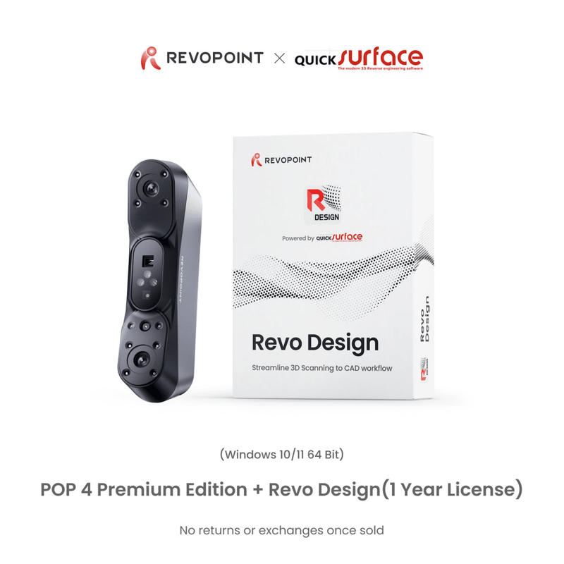 Revopoint POP 4 Premium Edition 5-in-1 Handheld Wireless 3D Scanner Add 1 Year Revo Measure Swing Design 31