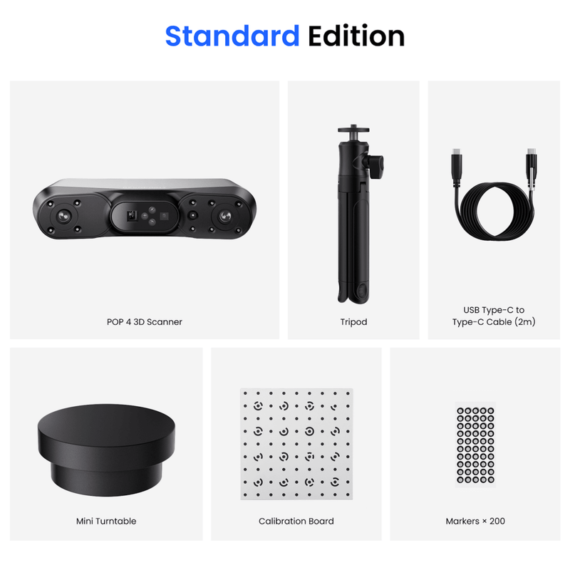 Revopoint POP 4 Standard Edition 5-in-1 Handheld Wireless 3D Scanner Swing Design 12