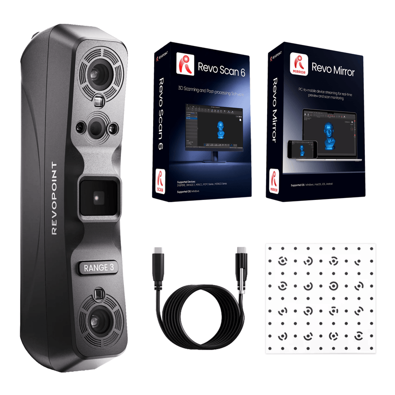 Revopoint RANGE 3 Standard Edition Wireless 3D Scanner Swing Design 1