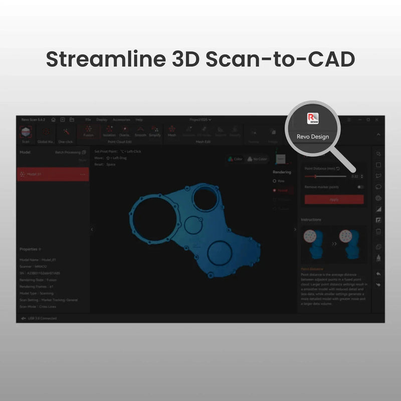 Revopoint Revo Design PRO Professional 3D Scan to CAD Software Software Revopoint 