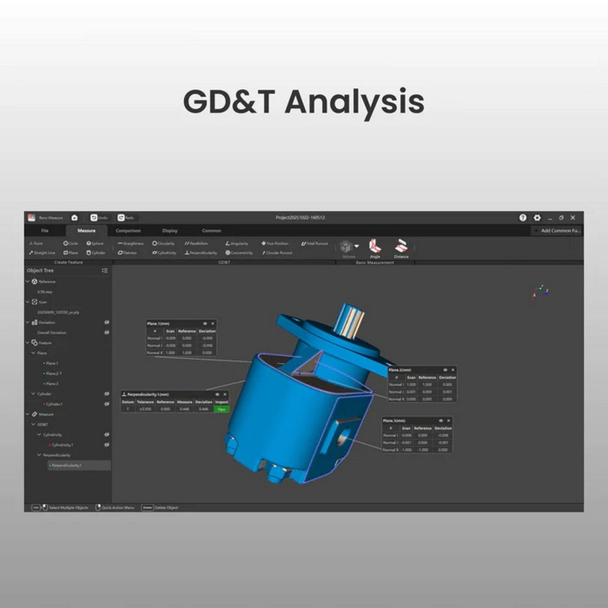 Revopoint Revo Measure 3D Measurement and GD&T Software | Swing Design