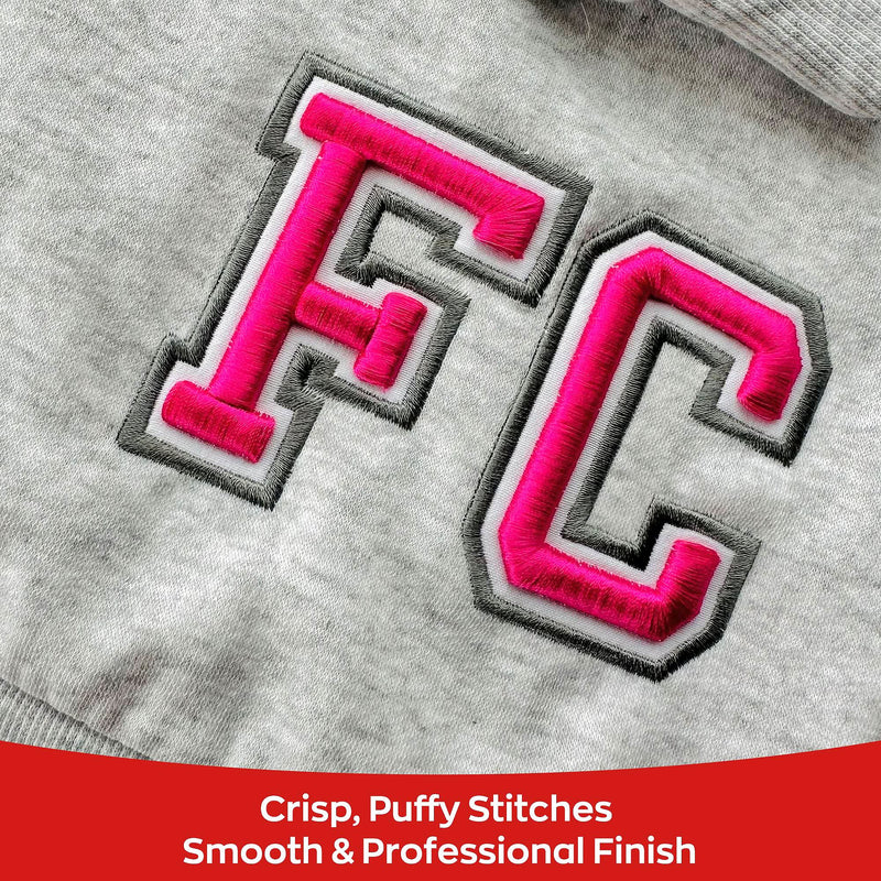 Richword 3D Puff Embroidery Foam Sheets for Raised Lettering Black & White - 12in x 16in Sewing Accessories Poolin 