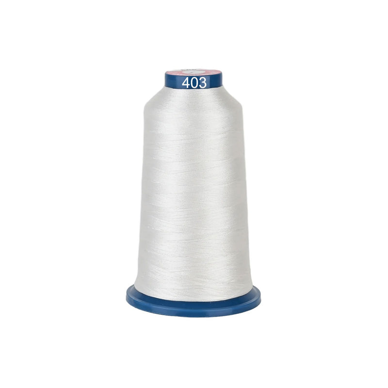 Richword 4000m 108D/2 40wt White Polyester Embroidery Thread Spools - 100pc Sewing Accessories Poolin 