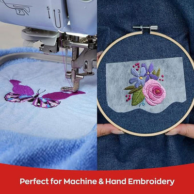 Richword Printable Sticky Wash Away Stabilizer 8.5in x 11in - 15 Sheets Sewing Accessories Poolin 