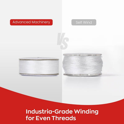 Richword Type L Paper Prewound White Embroidery Bobbins 75D/2(60WT) - 144pc - Swing Design6