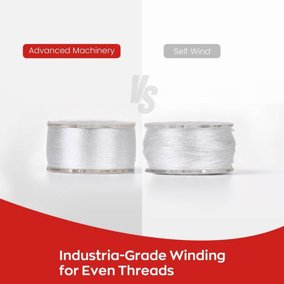Richword Type L Plastic Prewound White Embroidery Bobbins 70D/2(60WT) - 144pc - Swing Design6