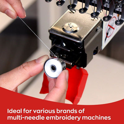 Richword Type L Plastic Prewound White Embroidery Bobbins 75D/2(60WT) - 144pc - Swing Design3