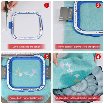 Richword Universal Wash Away Water Soluble Embroidery Topping - 12in x 25 Yards Sewing Accessories Poolin 