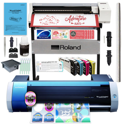 Roland BN-20A Desktop 20&quot; Eco-Solvent Printer &amp; Cutter w/ CMYK Inks &amp; GS2-24 Eco Printers Roland 