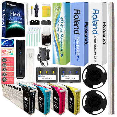 Roland BN2-20A 20" Eco-Solvent Printer & Cutter w/ Graphtec Production Bundle Eco Printers Roland 