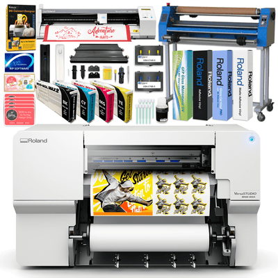 Roland BN2-20A Desktop 20" Eco-Solvent Printer &amp; Cutter Production BundleBN2-20A w/ 20" GFP Cold Laminator - Swing Design1
