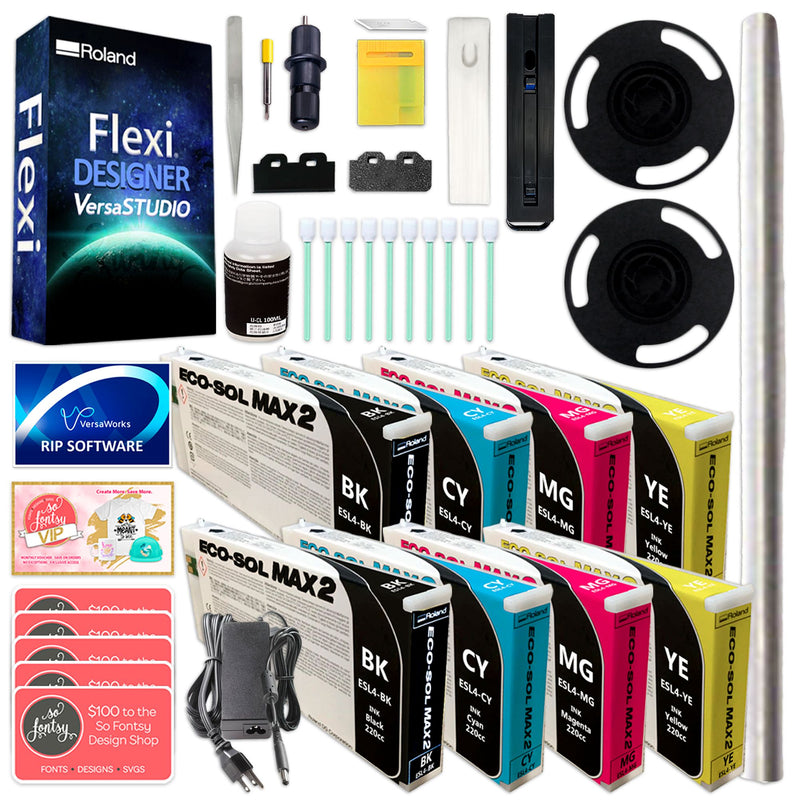 Roland BN2-20A Desktop 20" Eco-Solvent Printer & Cutter w/ Double CMYK Inks Eco Printers Roland 