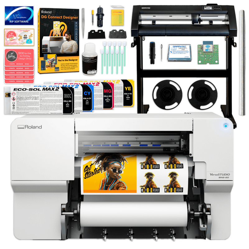 Roland BN2-20A Desktop 20" Eco-Solvent Printer & Cutter w/ Graphtec Vinyl Cutter - Swing Design1