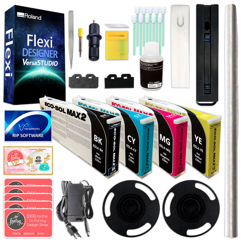 Roland BN2-20A Desktop 20" Eco-Solvent Printer & Cutter w/ GS2-24 Vinyl Cutter Eco Printers Roland 