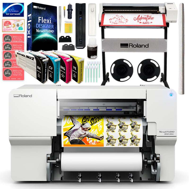 Roland BN2-20A Desktop 20" Eco-Solvent Printer & Cutter w/ GS2-24 Vinyl Cutter Eco Printers Roland 