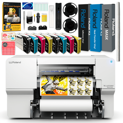 Roland BN2-20A Eco-Solvent 20" Printer &amp; Cutter w/ CMYK Inks x2 &amp; Media - Swing Design1