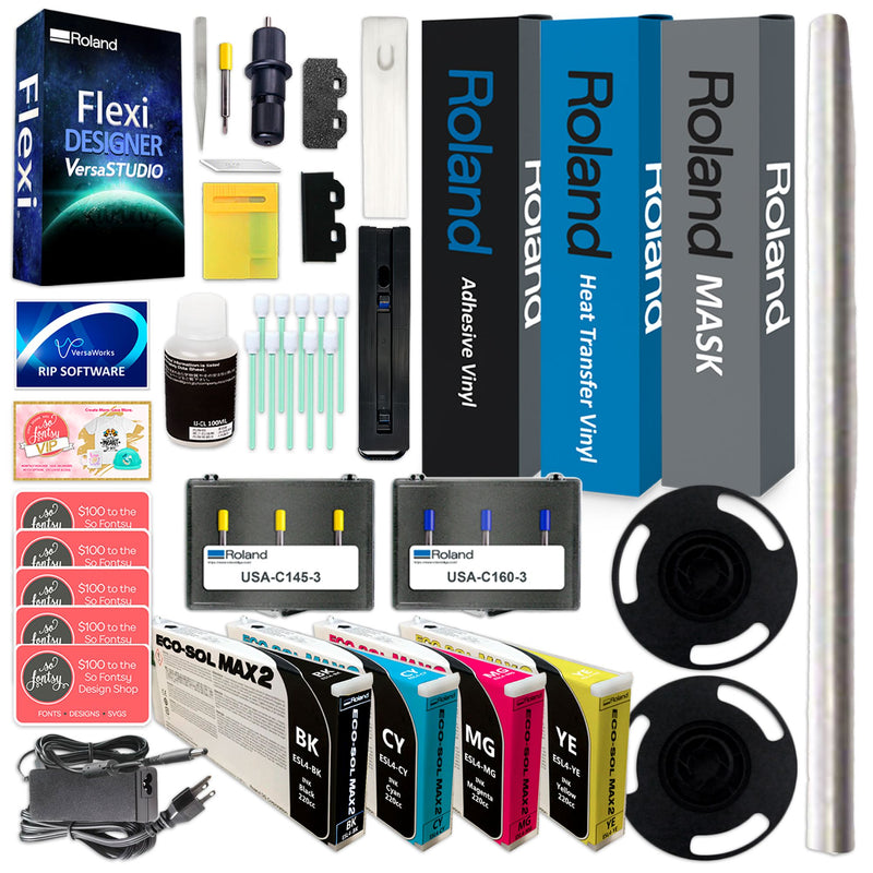 Roland BN2-20A Eco-Solvent 20" Printer & Cutter w/ Heat Press Business Bundle Eco Printers Roland 