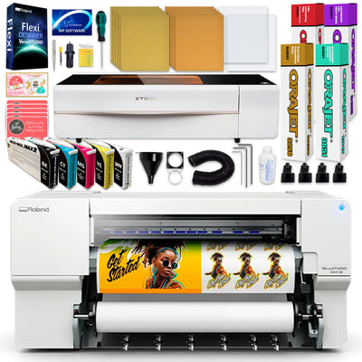 Roland BN2-30 30&quot; Eco-Solvent Printer &amp; Cutter w/ xTool P2 55W CO2 Laser Cutter Roland BN2-30A Printers Roland BN2-30 w/ CMYK + White Inks 