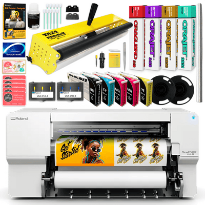 Roland BN2-30 Desktop 30" Eco-Solvent Printer & Cutter Decal Bundle BN2-30 w/ CMMYK Inks Swing Design 2