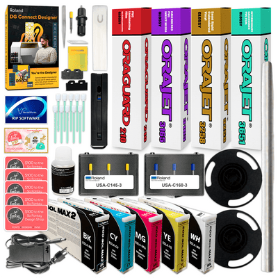 Roland BN2-30 Desktop 30" Eco-Solvent Printer & Cutter Decal Bundle BN2-30 w/ CMMYK Inks Swing Design 5
