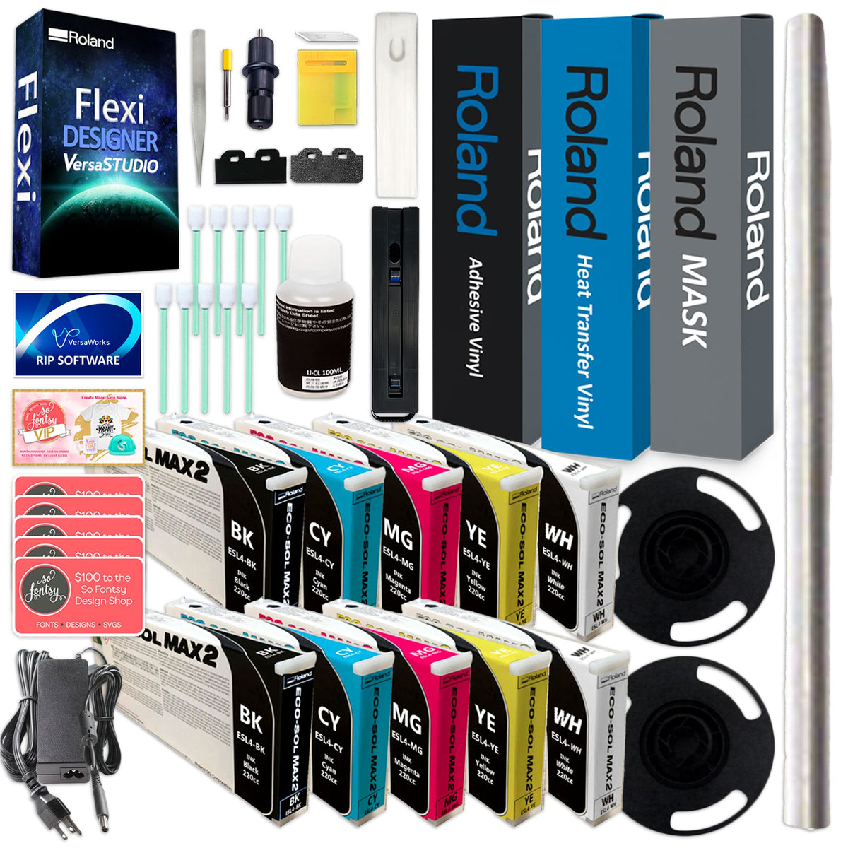 Roland BN2-30 Desktop 30&quot; Eco-Solvent Printer &amp; Cutter w/ Double Inks &amp; Media Roland BN2-30A Printers Roland 