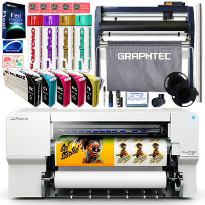 Roland BN2-30 Desktop 30" Eco-Solvent Printer & Cutter w/ Graphtec Vinyl Cutter Roland BN2-30A Printers Roland BN2-30 w/ CMMYK Inks 