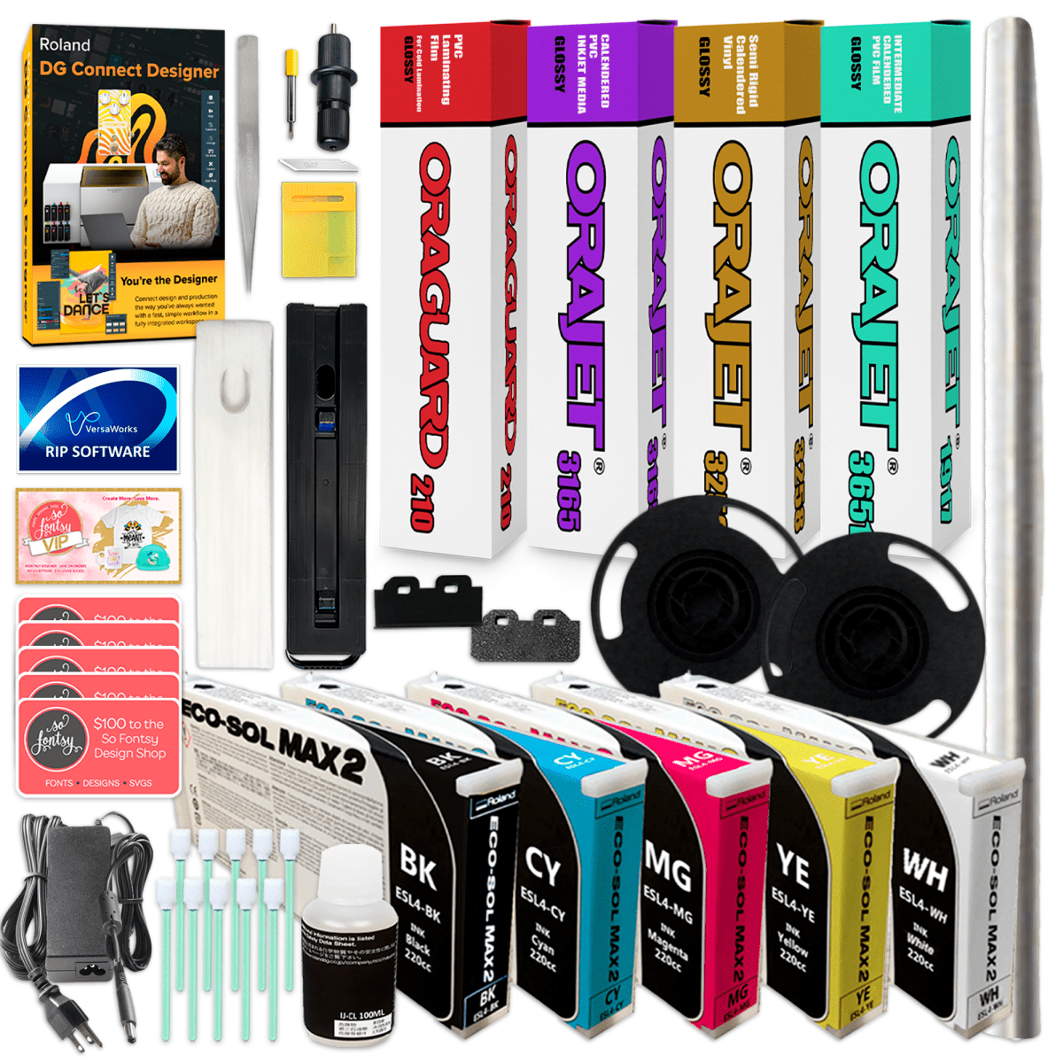 Roland BN2-30 Desktop 30" Eco-Solvent Printer &amp; Cutter w/ Graphtec Vinyl CutterBN2-30 w/ CMMYK Inks - Swing Design4