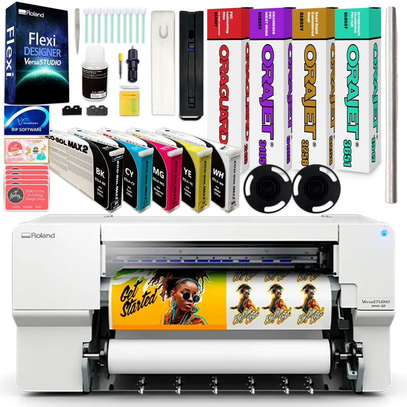 Roland BN2-30 Desktop 30" Eco-Solvent Printer & Cutter w/ Inks Roland BN2-30A Printers Roland BN2-30 w/ CMMYK Inks 