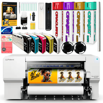 Roland BN2-30 Desktop 30" Eco-Solvent Printer &amp; Cutter w/ InksBN2-30 w/ CMYK + White Inks - Swing Design1