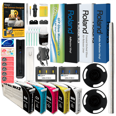 Roland BN2-30 Desktop 30" Eco-Solvent Printer & Cutter w/ Production BundleBN2-30 w/ CMMYK Inks - Swing Design6