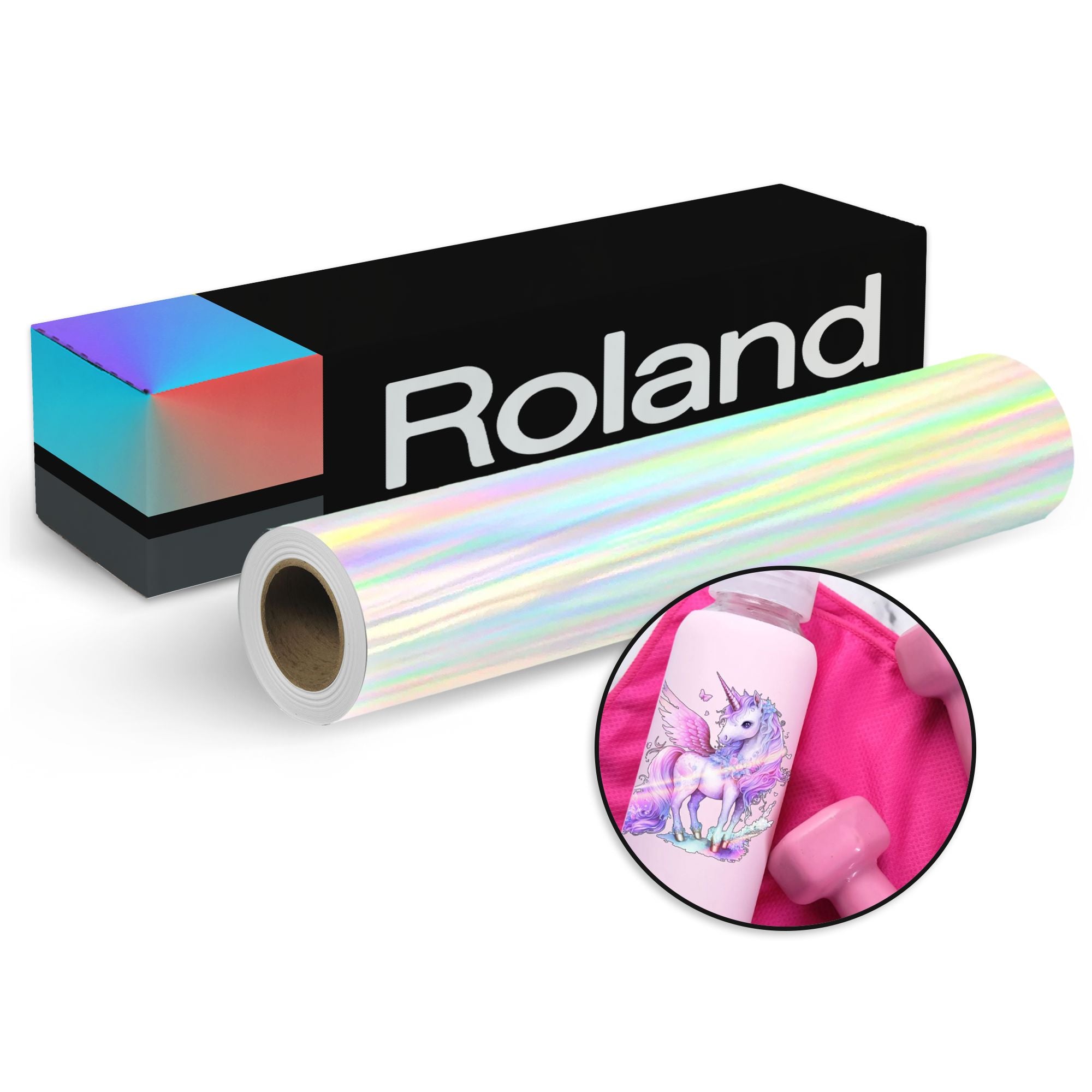 Roland Holographic Prism Adhesive Vinyl Film - 15" x 75 FT Eco Printers Roland 
