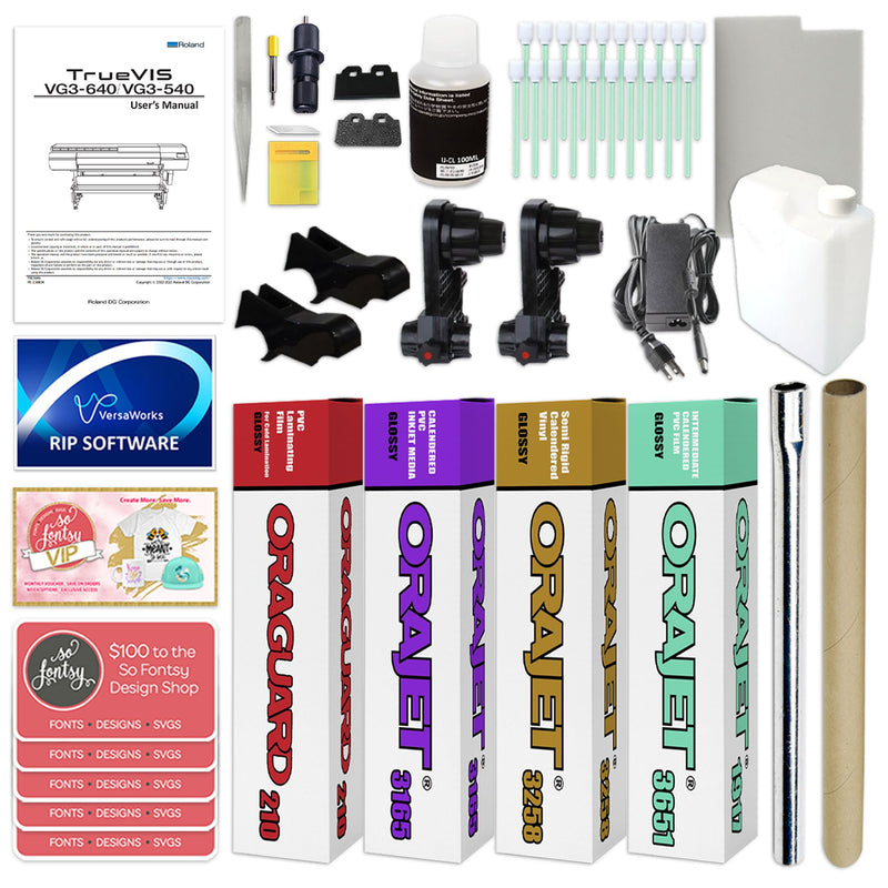 Roland TrueVIS VG3-540 54" Eco-Solvent Printer & Cutter with Orajet Bundle Eco Printers Roland 