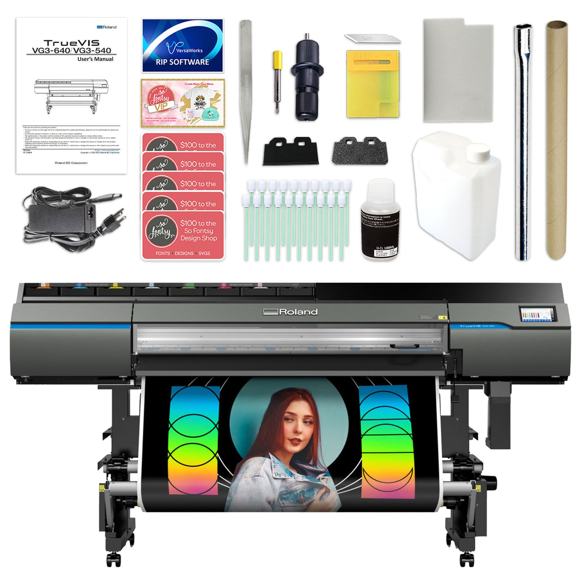 Roland TrueVIS VG3-540 Eco-Solvent Printer &amp; Cutter - 54&quot; Eco Printers Roland 