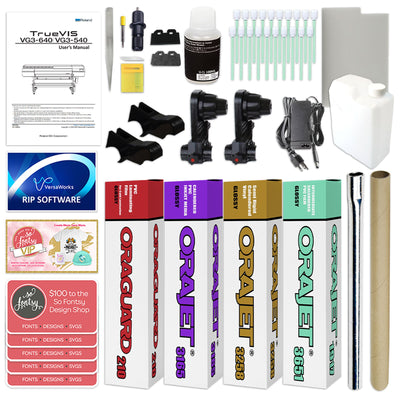 Roland TrueVIS VG3-640 64" Eco-Solvent Printer & Cutter with Orajet Bundle Eco Printers Roland 
