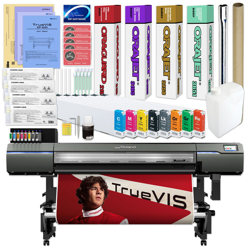 Roland TrueVIS XP-640 High-Speed Eco-Solvent Printer & Ink Deluxe Bundle - 64" Eco Printers Roland 