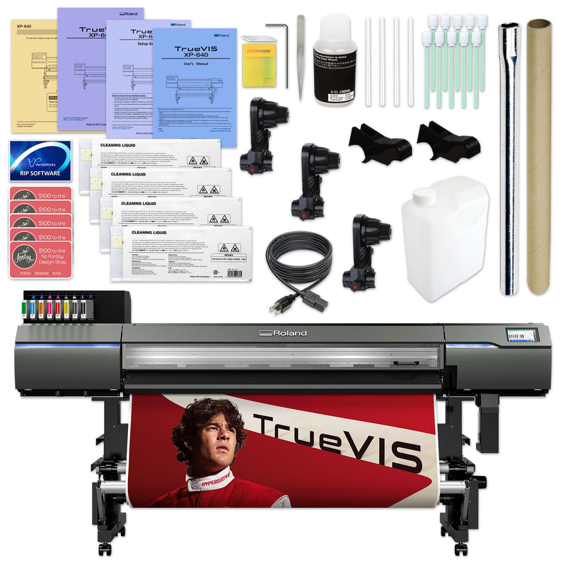 Roland TrueVIS XP-640 High-Speed Eco-Solvent Printer & Ink Deluxe Bundle - 64" Eco Printers Roland 
