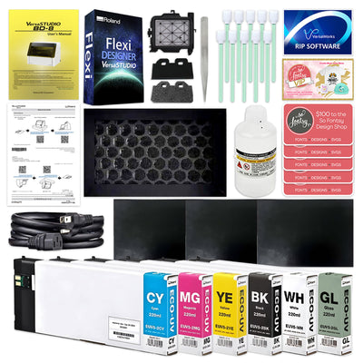 Roland VersaStudio BD-8 Desktop UV Flatbed Printer Bundle - 8" x 6" Eco Printers Roland 