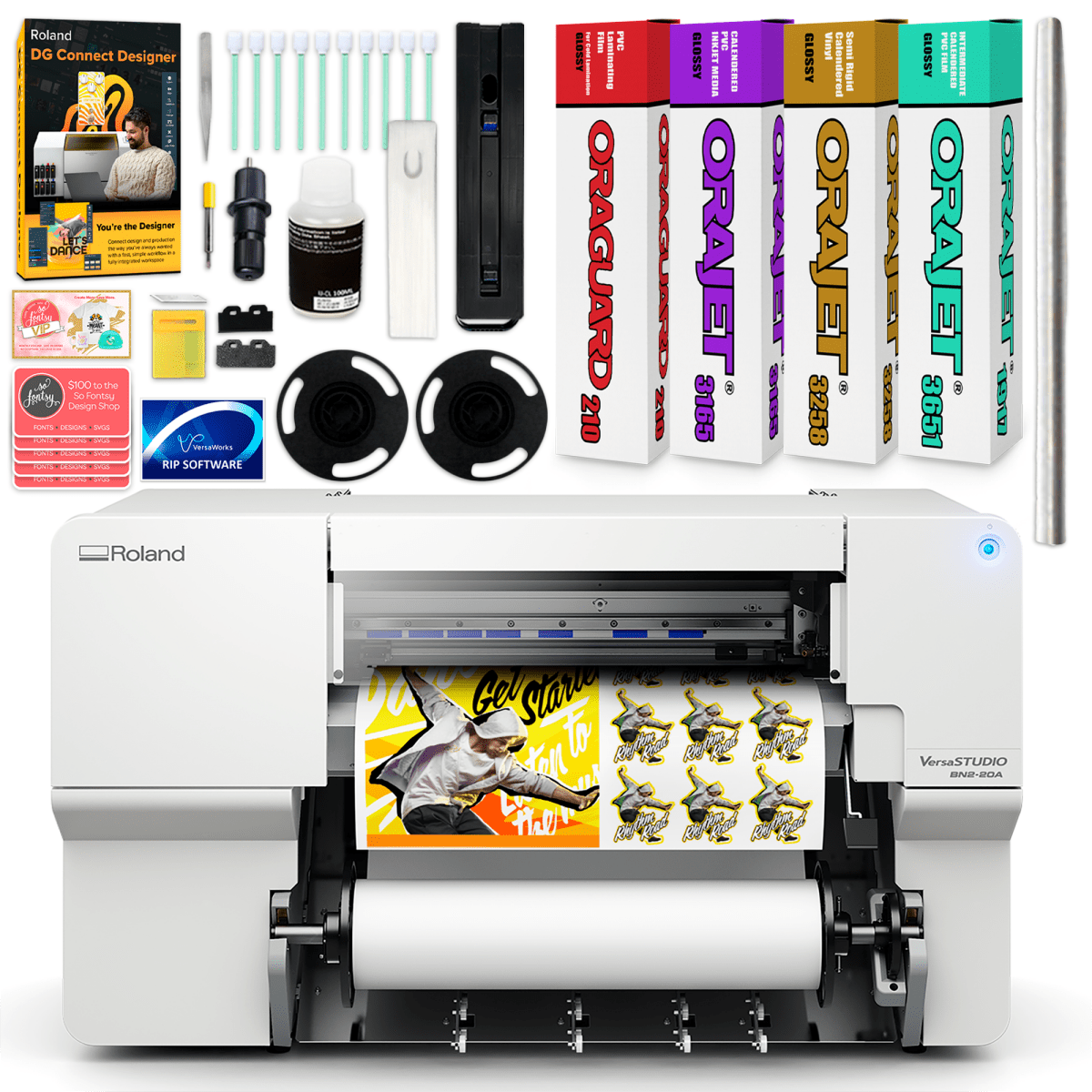 Roland VersaStudio BN2-20A Desktop 20" Eco-Solvent Printer &amp; Cutter Swing Design 1