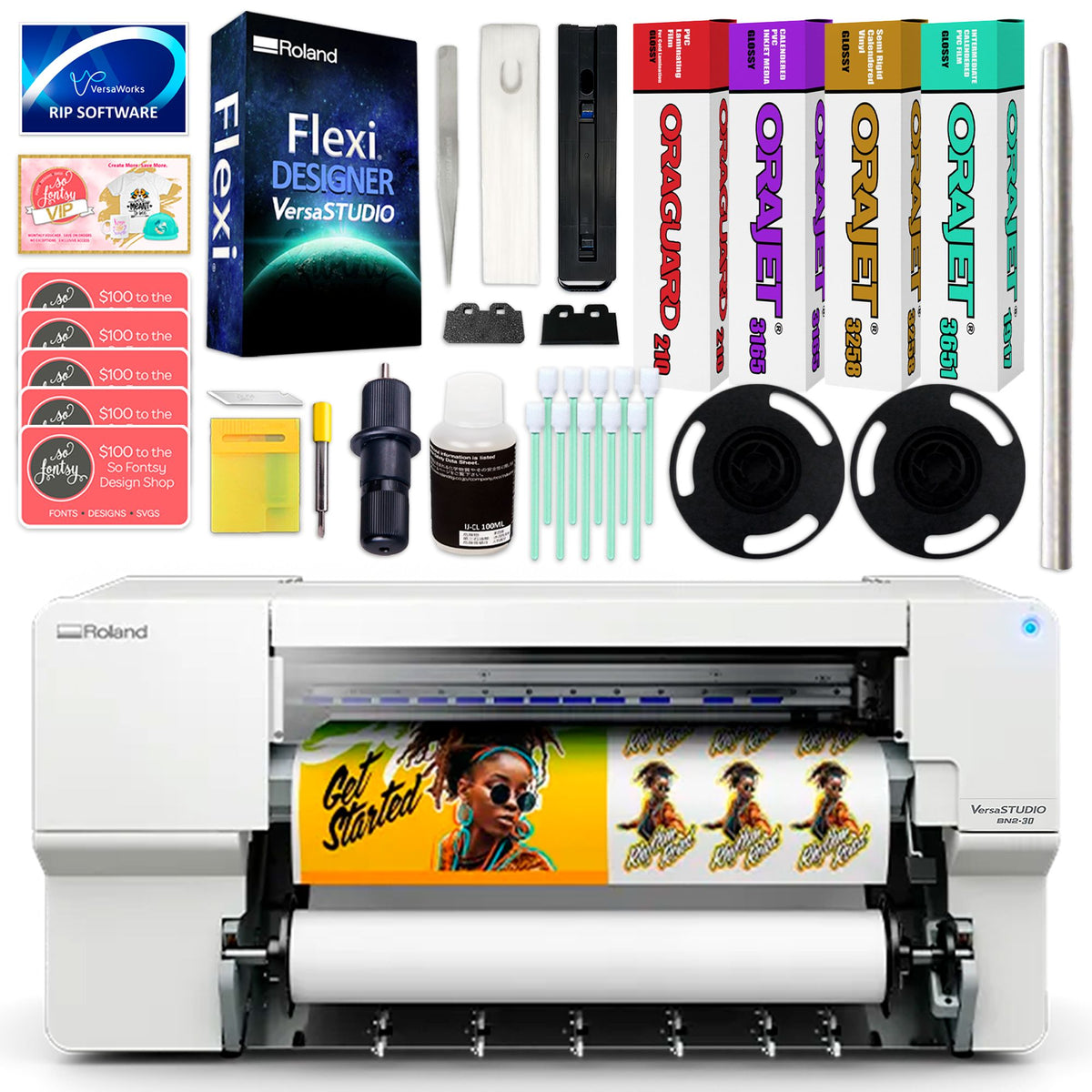 Roland VersaStudio BN2-30 Desktop 30&quot; Eco-Solvent Printer &amp; Cutter Bundle Roland BN2-30A Printers Roland 