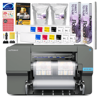 Roland VersaStudio BY2-20 DTF 20" Wide Printer w/ Double Inks, Film &amp; Powder 220 ml Ink Set Swing Design 1