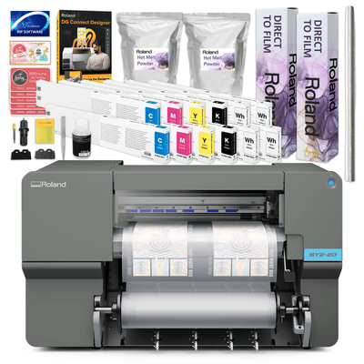 Roland VersaStudio BY2-20 DTF 20" Wide Printer w/ Double Inks, Film & Powder 500 ml Ink Set Swing Design 3