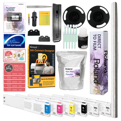Roland VersaStudio BY2-20 DTF 20" Wide Roll Printer w/ Inks, Film & Powder 500 ml Ink Set Swing Design 4