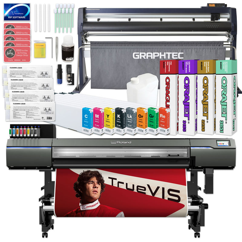 Roland XP-640 High-Speed Eco-Solvent Printer & Cut Deluxe Graphtec Bundle - 64" Eco Printers Roland 