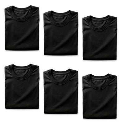 RTP 1600 Black DTG Ready Crew Neck T-Shirts 6 Pack - Extra Large - Swing Design2